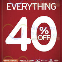Read more about World of Sports 40% OFF Almost Everything Sale 18 - 20 Jul 2014