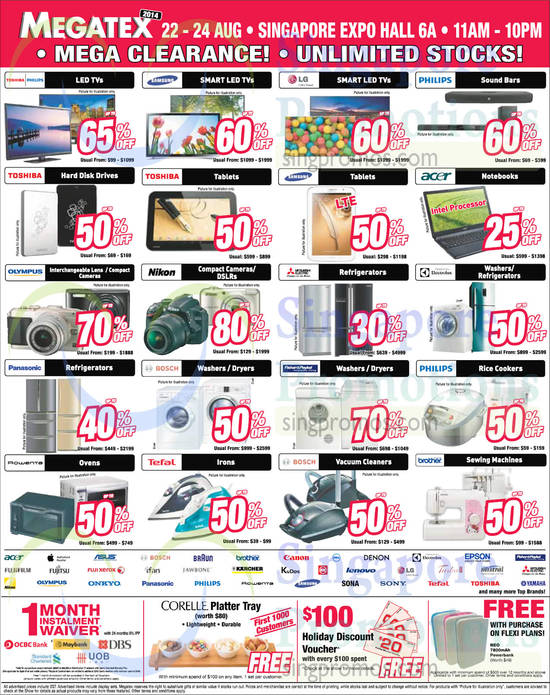 22 Aug TVs, Tablets, Digital Cameras, Home Appliances, Kitchen Appliances, Participating Brands, Toshiba, Samsung, LG, Philips, Acer, Nikon