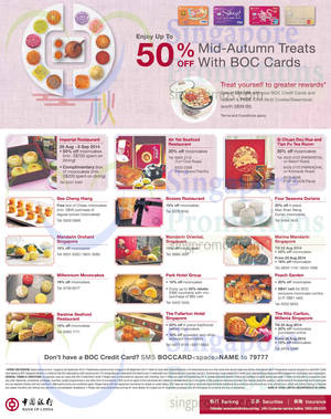 Featured image for (EXPIRED) Bank of China Up To 50% OFF Mid Autumn Treats 20 Aug – 8 Sep 2014