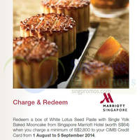 Read more about CIMB Cards Charge & Redeem Marriott Hotel Mooncakes 1 Aug - 5 Sep 2014