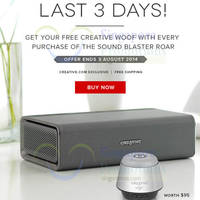 Read more about Creative Buy Sound Blaster Roar & Get Free Wolf Speaker 1 - 3 Aug 2014