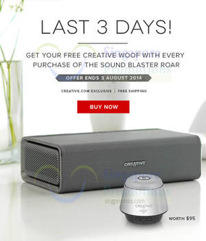 Featured image for (EXPIRED) Creative Buy Sound Blaster Roar & Get Free Wolf Speaker 1 – 3 Aug 2014