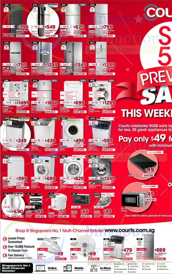 Fridges, Washers, Kettle, Steamer, Rice Cooker, Oven, Iron, Samsung, Panasonic, Electrolux, Philips