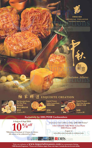Featured image for (EXPIRED) Imperial Treasure Mooncake Offers 8 Aug – 8 Sep 2014