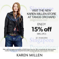 Read more about Karen Millen New Store Opening Promo @ Tangs Orchard 22 - 31 Aug 2014