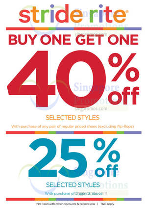 Featured image for (EXPIRED) Stride Rite 40% Off Selected Styles Promotion 29 Aug – 28 Sep 2014