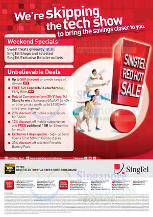 Featured image for Singtel Smartphones, Tablets, Home / Mobile Broadband & Mio TV Offers 28 – 31 Aug 2014