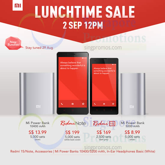 Featured image for Xiaomi Redmi Note & Redmi 1S Restocked Sale 2 Sep 2014