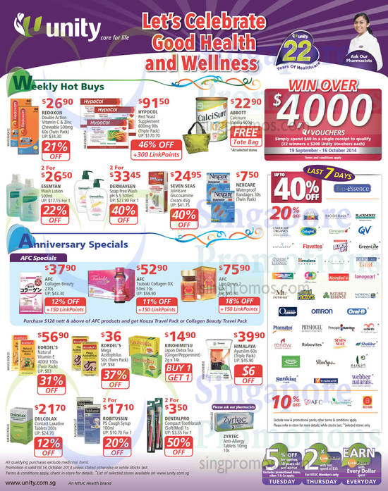 10 Oct Weekly Hot Buys, Anniversary Specials, Hypocol, AFC, Kordel, Himalaya, Abbott, Dermaveen, Redoxon, Robitussin, Dentalpro