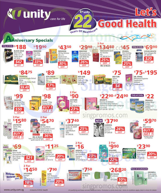 3 Oct Anniversary Specials, Brands, Red Sun, Ocean Health, Scholl, Kodomo, Urah, Avalon