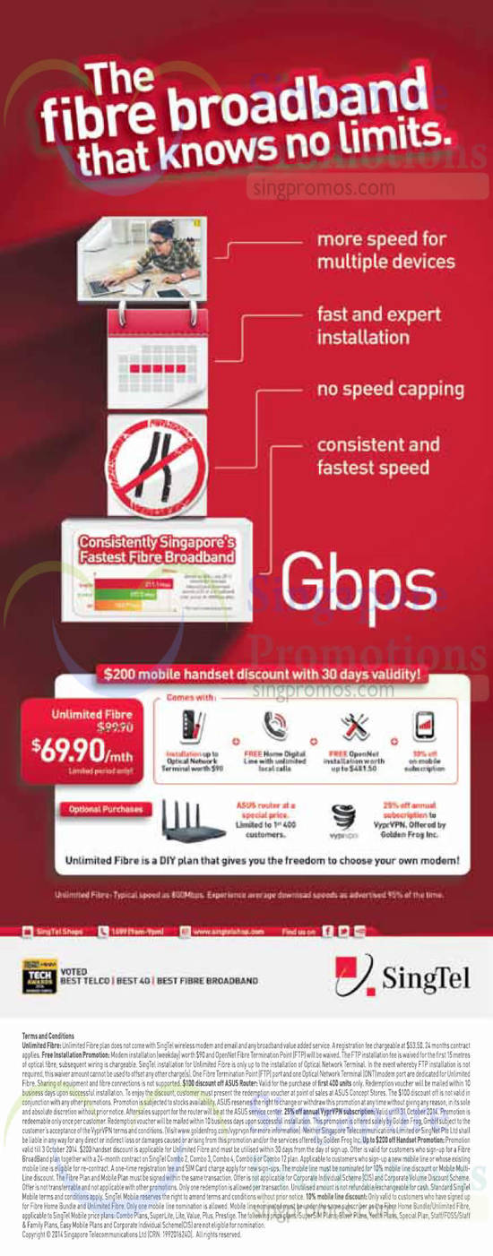 69.90 Unlimited Fibre Broadband