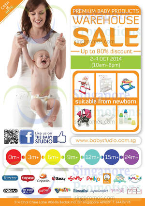 Featured image for (EXPIRED) Baby Studio Warehouse SALE Up To 80% Off 2 – 4 Oct 2014