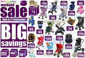 Featured image for (EXPIRED) Baby Hyperstore Weekend Sale Offers 19 – 21 Sep 2014