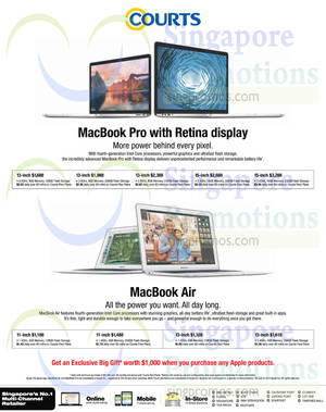 Featured image for Courts Apple Macbook Notebooks Offers 12 Sep 2014
