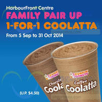 Read more about Dunkin Donuts 1-for-1 Coffee Coolatta @ Harbourfront Centre 5 Sep - 31 Oct 2014