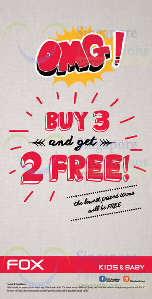 Featured image for (EXPIRED) Fox Kids & Baby Buy 3 & Get 2 FREE Promo 2 Oct 2014