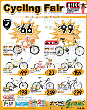 Featured image for (EXPIRED) Giant Hypermarket Bicycles Cycling Fair Offers 26 Sep – 9 Oct 2014