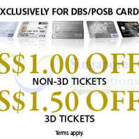 Read more about Golden Village Cinemas Up To $3 OFF For DBS/POSB Cardmembers 6 Sep - 31 Dec 2014