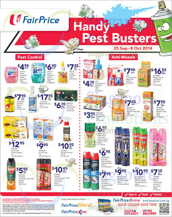 Handy Pest Busters Wipeout, Baygon, Combat, Mozquit, Antimos, ARS, Shieldtox