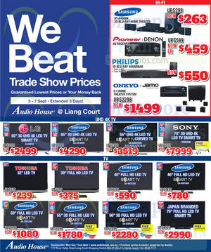 Featured image for (EXPIRED) Audio House Electronics, TV, Notebooks & Appliances Offers @ Liang Court 5 – 7 Sep 2014
