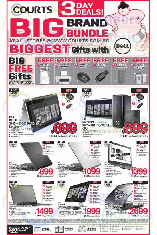 Notebooks, Desktop PCs, Dell