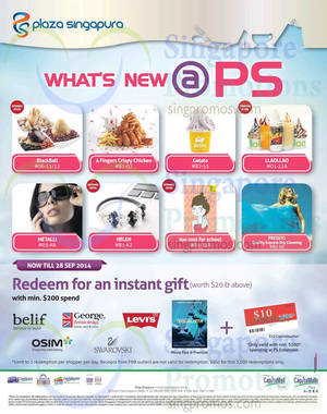 Featured image for (EXPIRED) Plaza Singapura Spend $200 & Redeem $20 Gift 24 – 28 Sep 2014