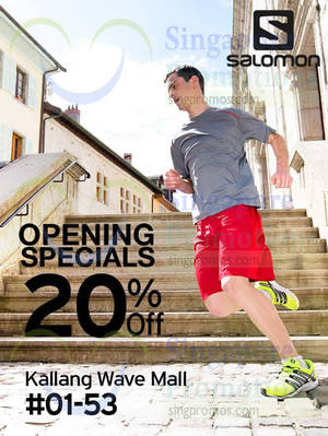 Featured image for (EXPIRED) Salomon Opening Promotion @ Kallang Wave 26 Sep 2014