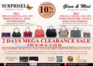 Featured image for (EXPIRED) Surprisel Branded Handbags Sale @ Two Locations 20 – 21 Sep 2014