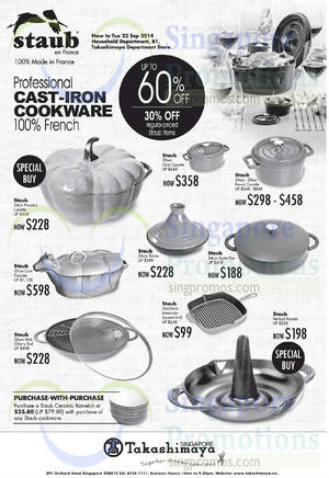 Featured image for (EXPIRED) Takashimaya Cast Iron Cookware Promo Offers 12 – 23 Sep 2014