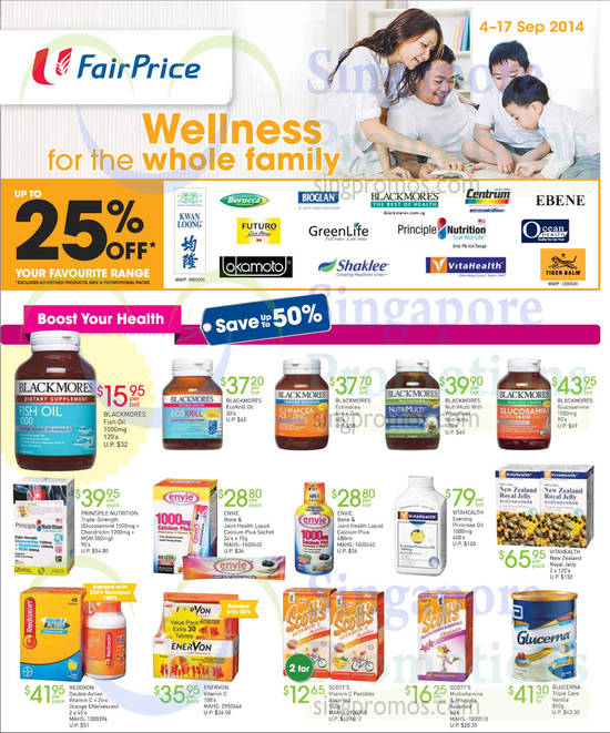 Up To 25 Percent Off Participating Brands, Boost Your Health Offers, Blackmores, Envie, Principle Nutrition, Vitahealth, Enervon, Scotts, Glucerna