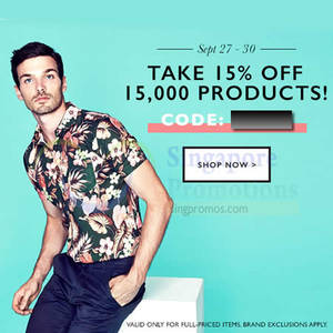 Featured image for (EXPIRED) Zalora 15% OFF Storewide Coupon Code (NO Min Spend) 27 – 30 Sep 2014