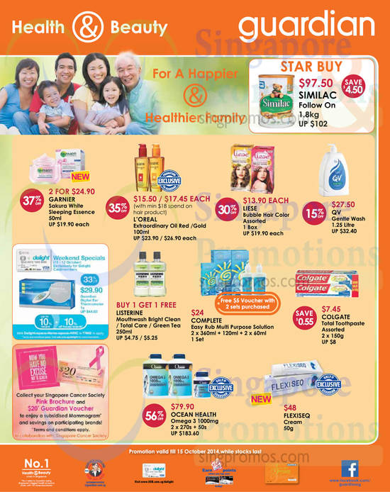 10 Oct Personalcare, Similac, QV, Flexiseq, Ocean Health, Complete, Garnier