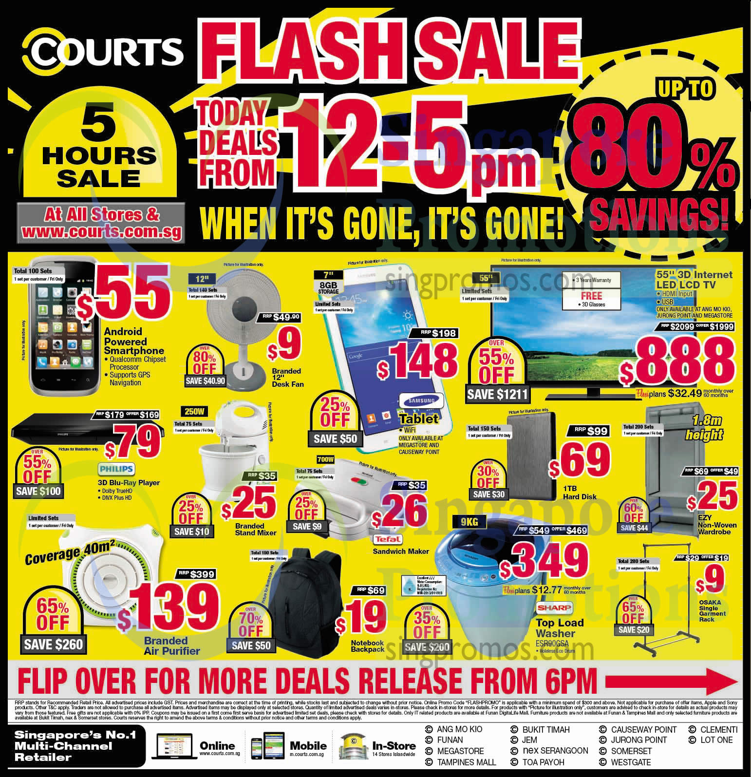 Featured image for Courts Flash Sale Up To 80% Off 1-Day Offers 24 Oct 2014