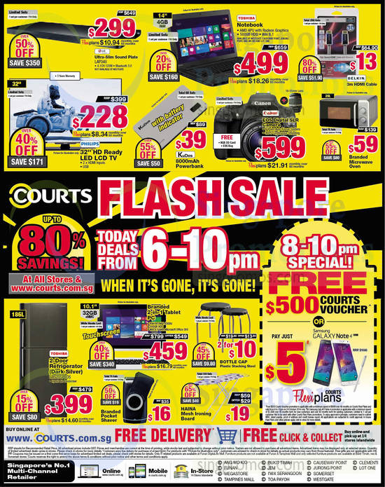 6pm to 10pm Deals Electronics, Kitchen Appliances, TVs, Digital Cameras, Fridges, Notebooks, LG, Toshiba, Kudos