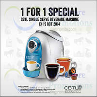Read more about The Coffee Bean & Tea Leaf Buy 1 Get 1 FREE Machines 17 - 19 Oct 2014