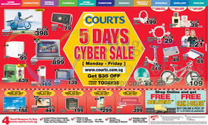 Featured image for (EXPIRED) Courts 5 Days Cyber Sale 20 – 24 Oct 2014