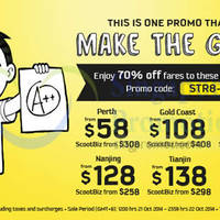 Read more about Scoot 70% OFF 2-Day Promo Air Fares 21 - 22 Oct 2014