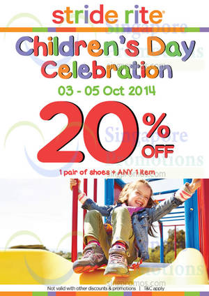 Featured image for (EXPIRED) Stride Rite Children’s Day Celebration Promo 3 – 5 Oct 2014