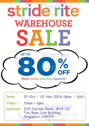 Featured image for (EXPIRED) Stride Rite Warehouse Sale Up To 80% Off 27 Oct – 1 Nov 2014