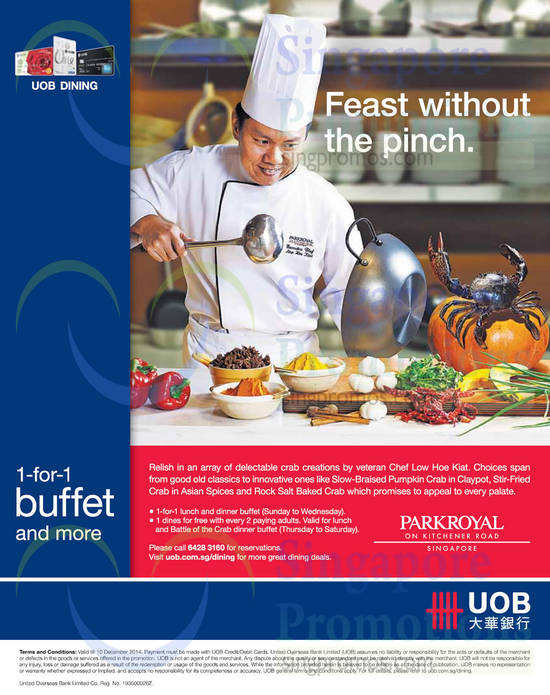 UOB 1 For 1 Buffet 10 Oct 2014