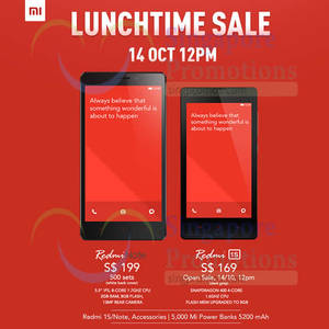 Featured image for (EXPIRED) Xiaomi Redmi Note & Redmi 1S Restocked Sale 14 Oct 2014
