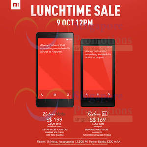Featured image for (EXPIRED) Xiaomi Redmi Note & Redmi 1S Restocked Sale 9 Oct 2014