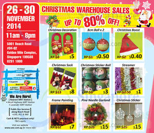 Featured image for (EXPIRED) Unique Event & Exhibition Christmas Warehouse Sale 26 – 30 Nov 2014