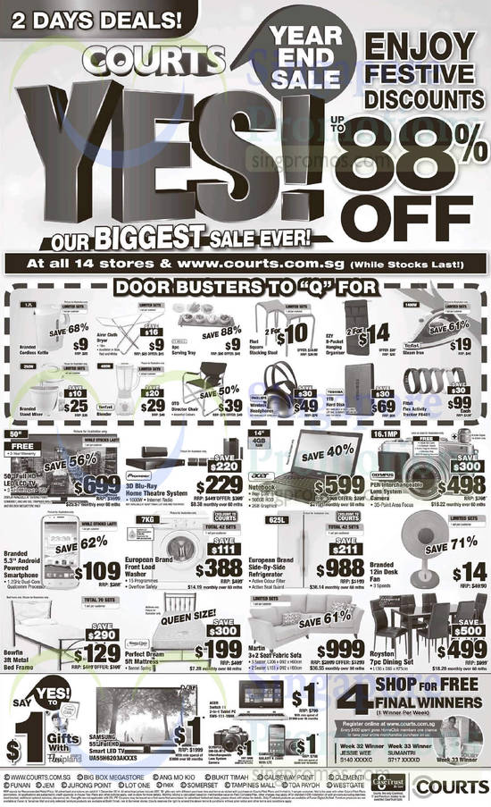 30 Nov Up to 88 Percent Off, Door Busters to Q for, Home Appliances, Furnitures, TVs