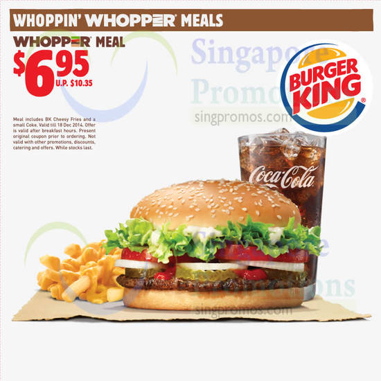 6.95 Whopper Meal (After Breakfast Hours)