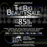 Read more about The Big Beauty Fragrances & Cosmetics Sale 1 - 5 Dec 2014