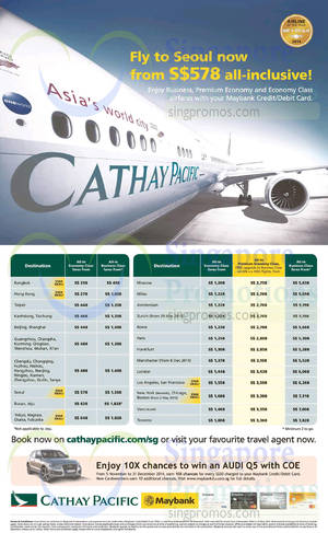Featured image for (EXPIRED) Cathay Pacific Promo Air Fares For Maybank Cardmembers 6 – 18 Nov 2014