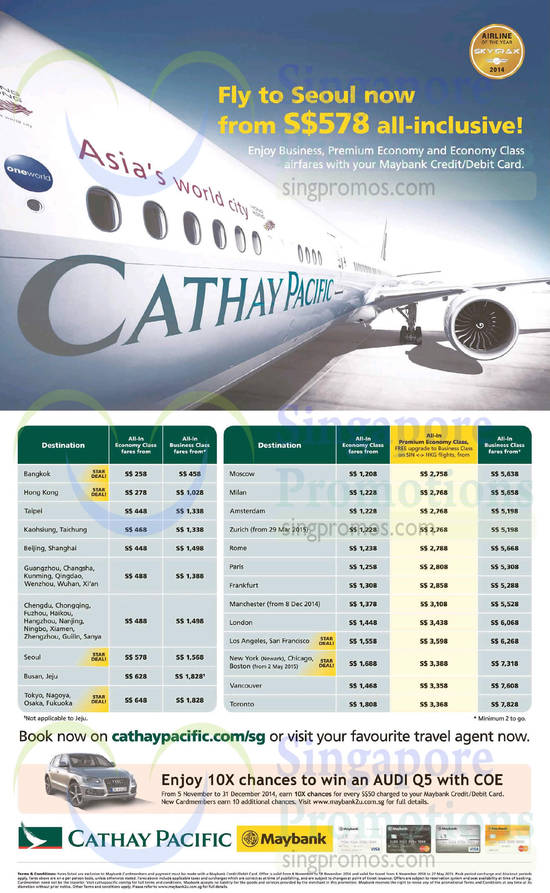 Cathay Pacific 6 Nov 2014