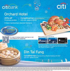 Featured image for Citibank Orchard Hotel & Din Tai Fung Privileges 23 Nov 2014