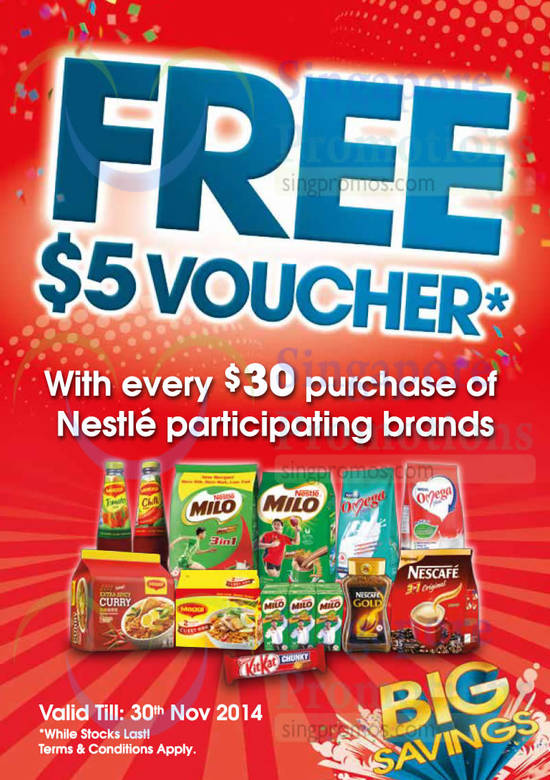 Free 5 Dollar Voucher With 30 Dollar Purchase